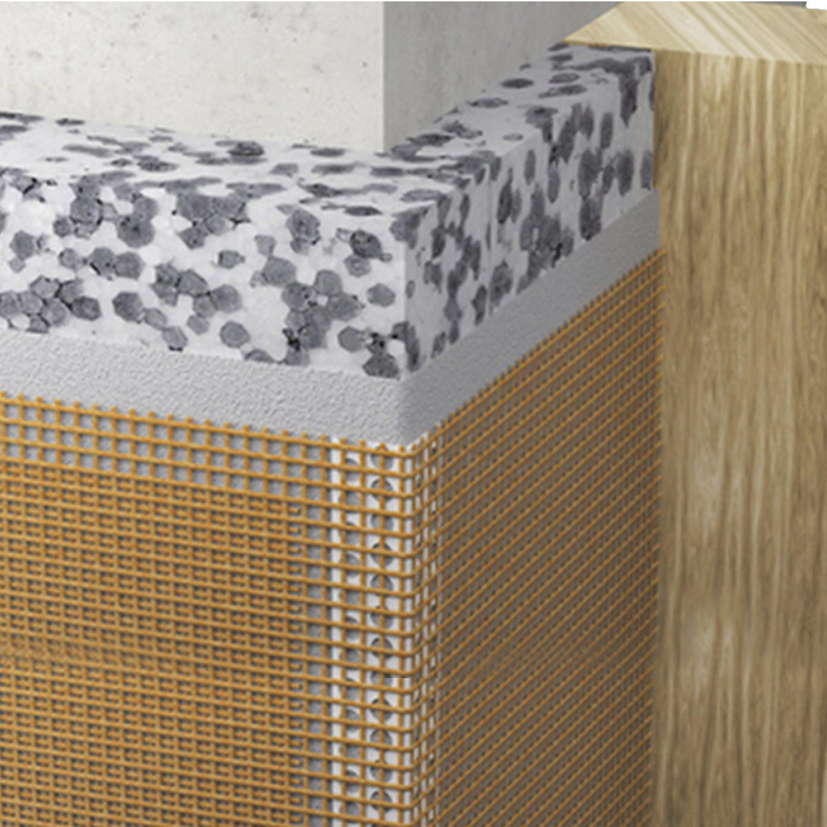 Profil de colț cu plasă - 2,5 m