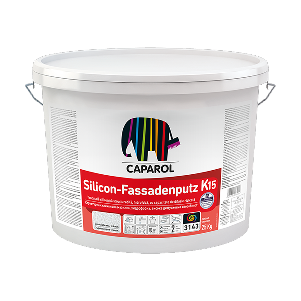 Silicon Fassadenputz K15 - Tencuială decorativă - structură bob lângă bob