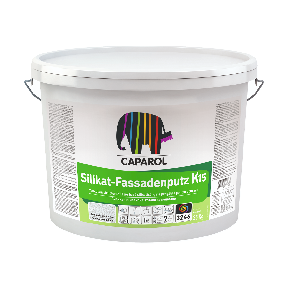 Silikat-Fassadenputz K15 - Tencuială decorativă - structură bob lângă bob